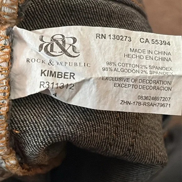 Rock & Republic Kimber Indigo Denim Shorts size 4 - Picture 5 of 5